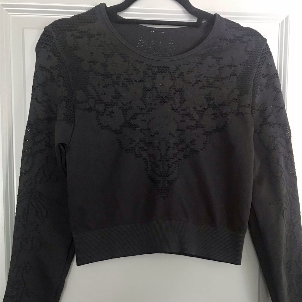 Black Fabletics Flora Seamless-Long Sleeve Top